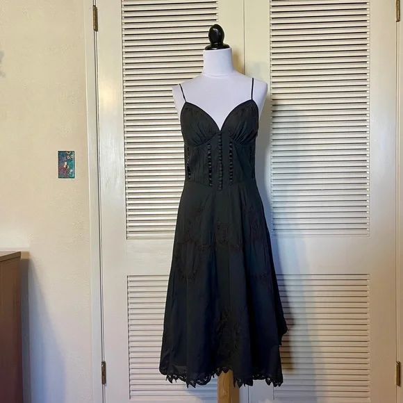 Vintage Betsey Johnson Battenburg Lace Handkerchief Sundress